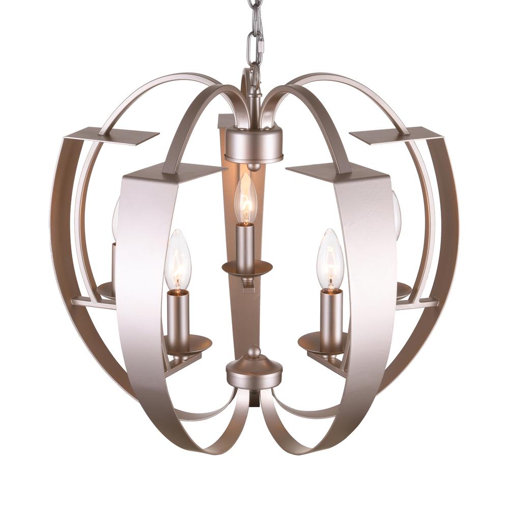 Verbena 5 Light Chandelier With Pewter Finish. Picture 3