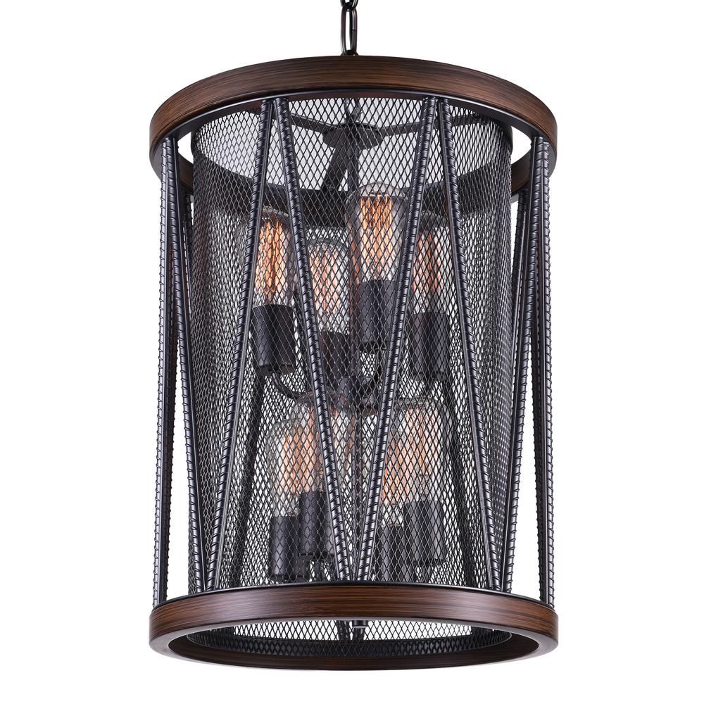 Parsh 8 Light Drum Shade Chandelier With Pewter Finish. Picture 3