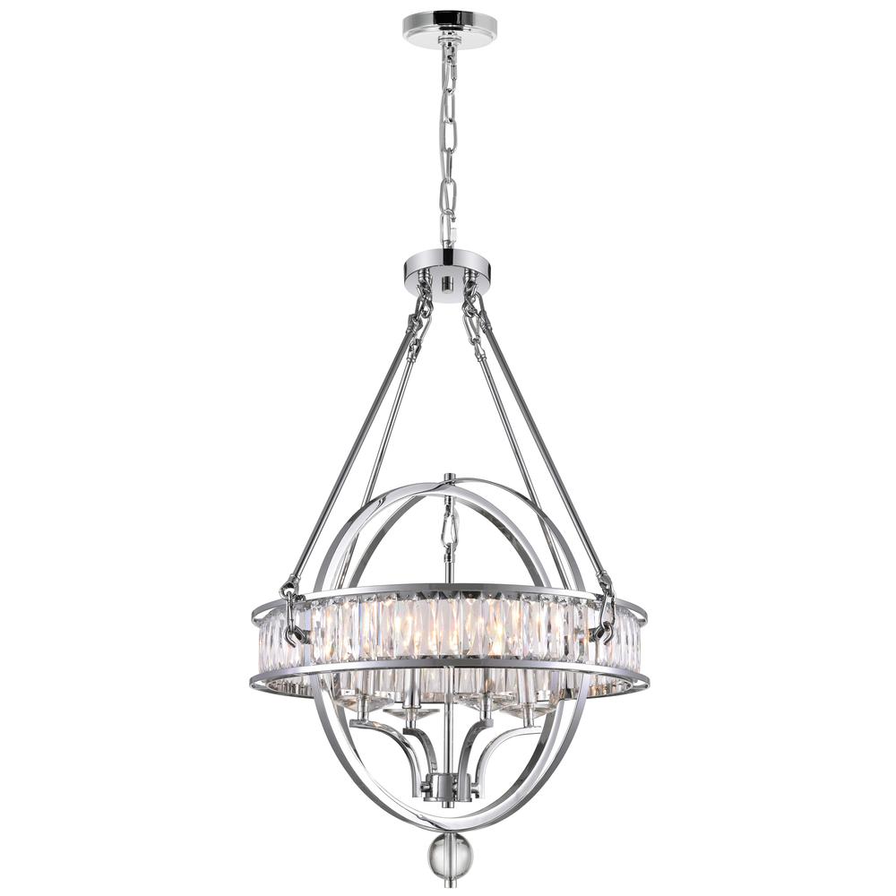 Arkansas 4 Light Chandelier With Chrome Finish. Picture 1