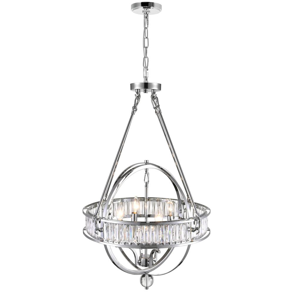 Arkansas 4 Light Chandelier With Chrome Finish. Picture 3