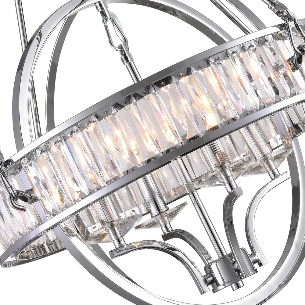 Arkansas 4 Light Chandelier With Chrome Finish. Picture 4