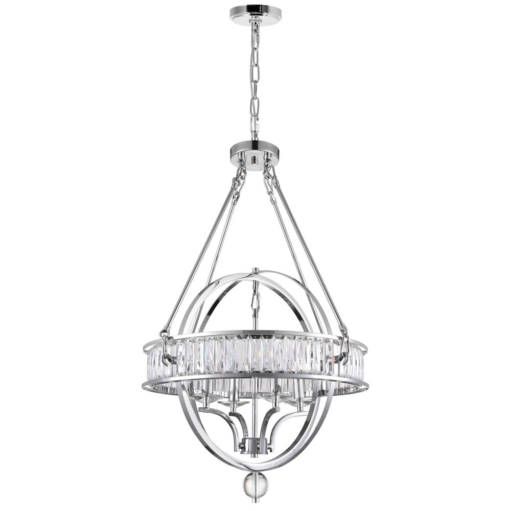 Arkansas 4 Light Chandelier With Chrome Finish. Picture 6