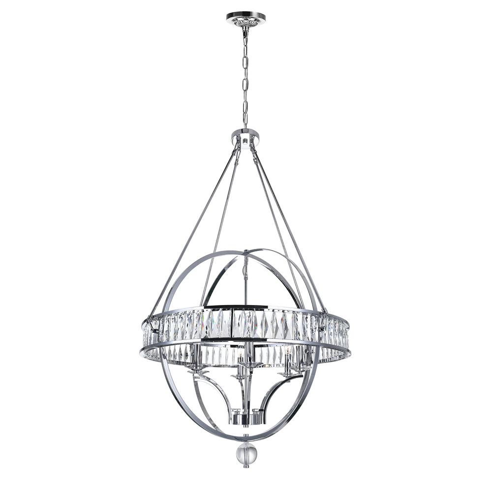 Arkansas 6 Light Chandelier With Chrome Finish. Picture 1