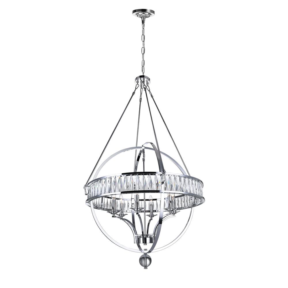 Arkansas 6 Light Chandelier With Chrome Finish. Picture 4