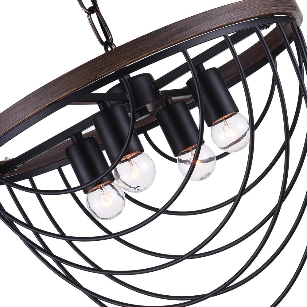 Gala 4 Light Chandelier With Black Finish. Picture 3