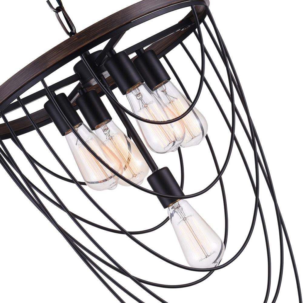 Gala 5 Light Chandelier With Black Finish. Picture 3
