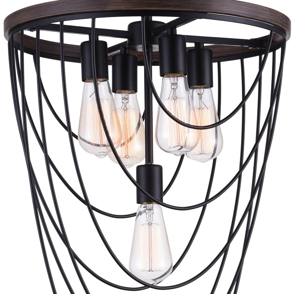 Gala 5 Light Chandelier With Black Finish. Picture 4