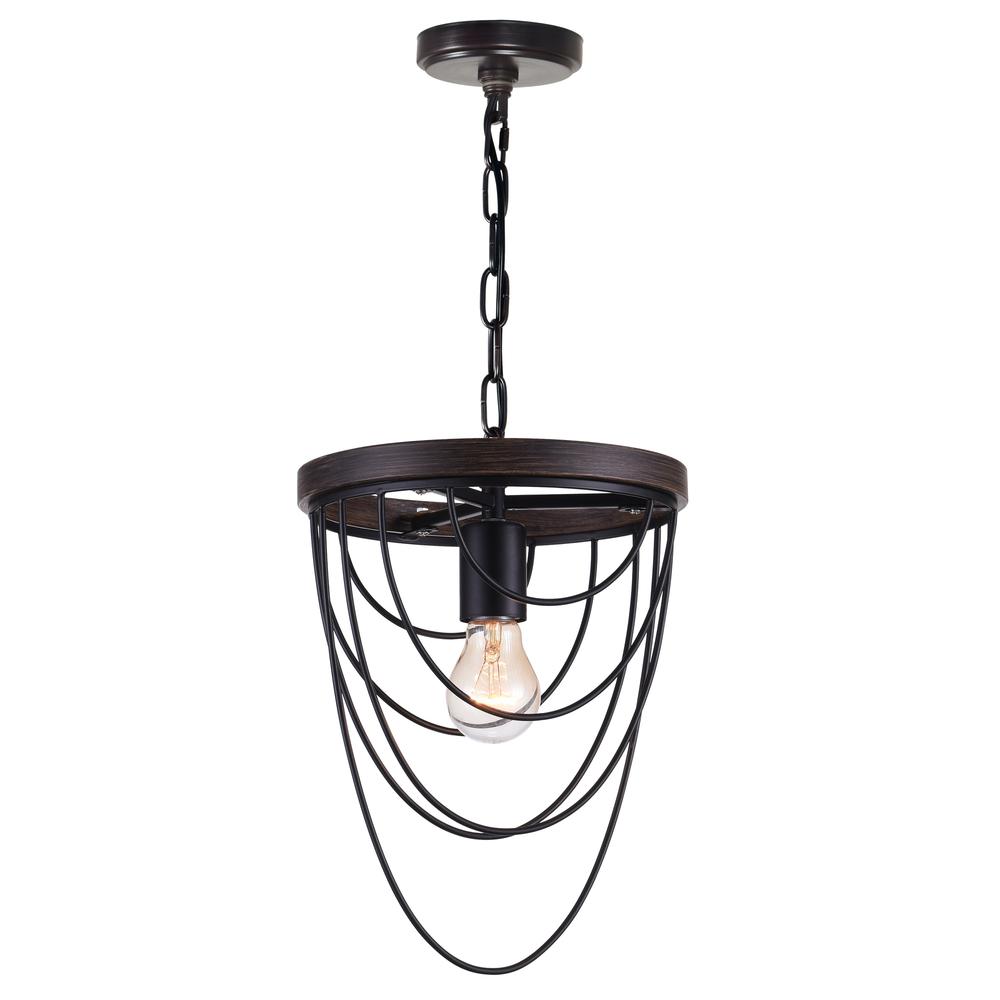 Gala 1 Light Mini Chandelier With Black Finish. Picture 1