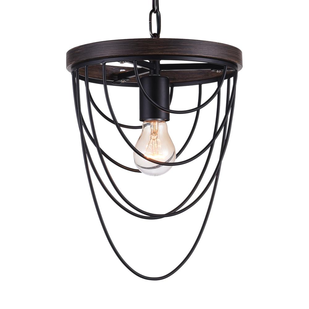 Gala 1 Light Mini Chandelier With Black Finish. Picture 2