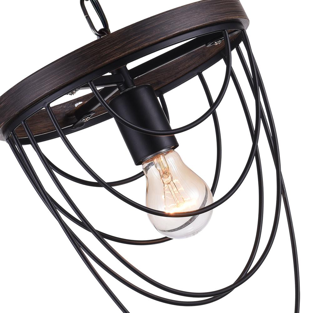 Gala 1 Light Mini Chandelier With Black Finish. Picture 3