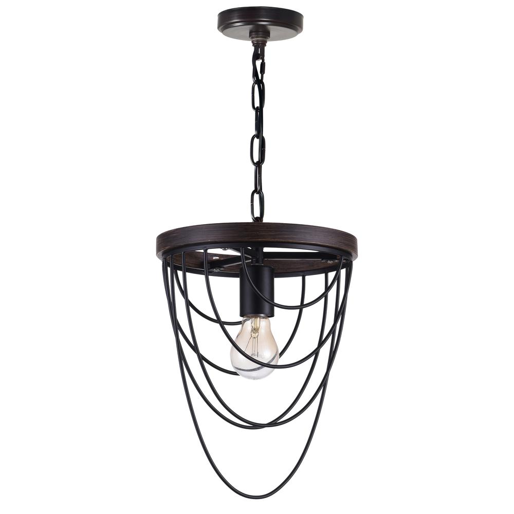 Gala 1 Light Mini Chandelier With Black Finish. Picture 5