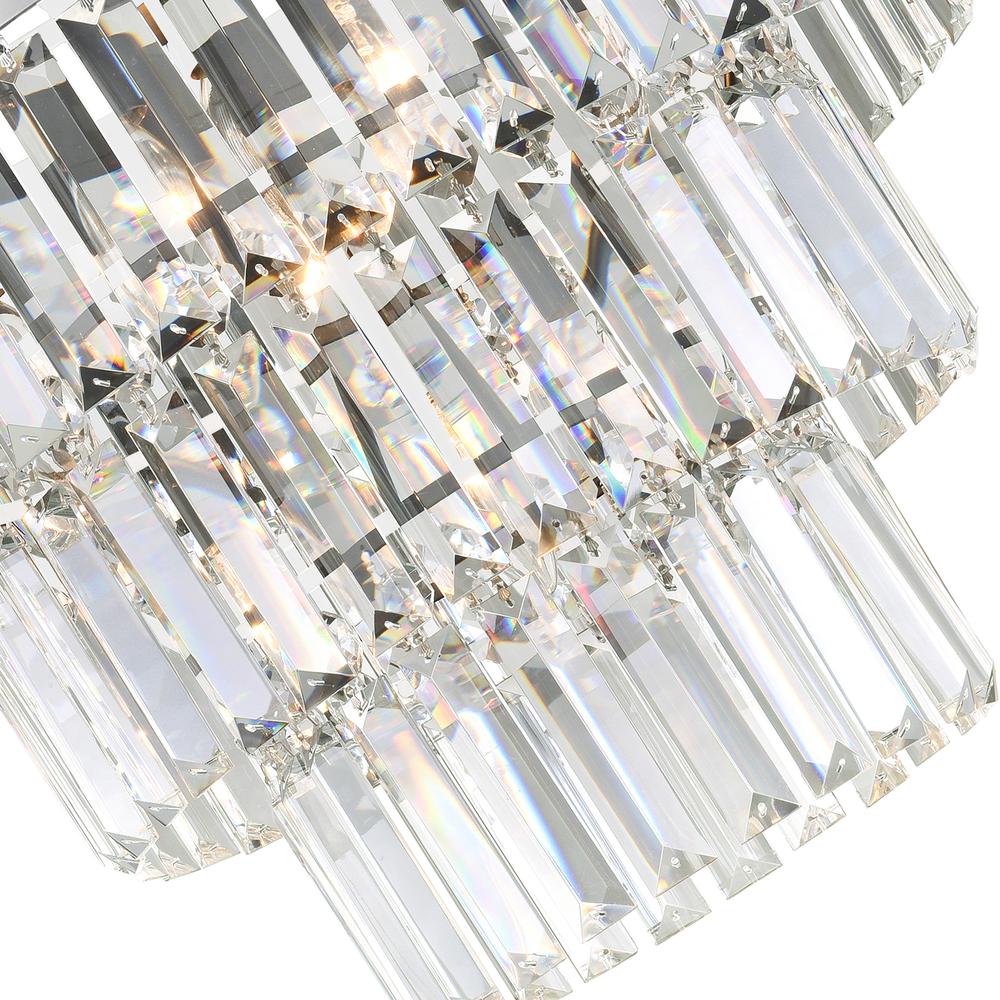Weiss 5 Light Down Chandelier With Chrome Finish. Picture 4