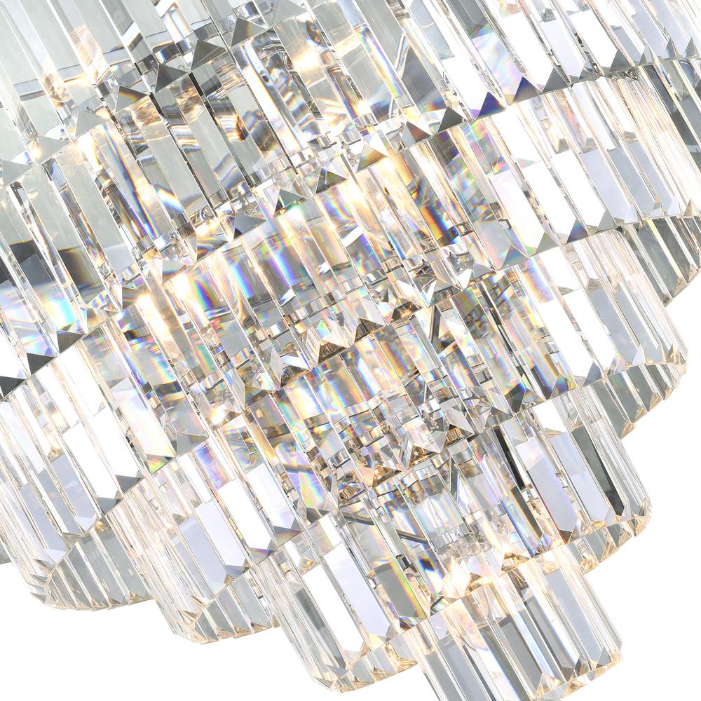 Weiss 15 Light Down Chandelier With Chrome Finish. Picture 4