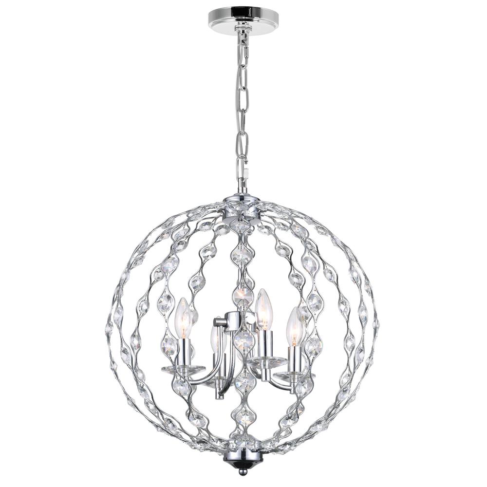Esia 4 Light Chandelier With Chrome Finish. Picture 1