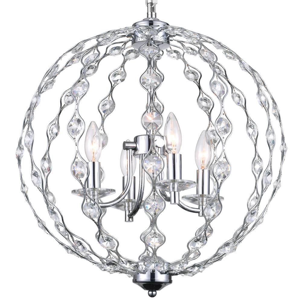 Esia 4 Light Chandelier With Chrome Finish. Picture 2