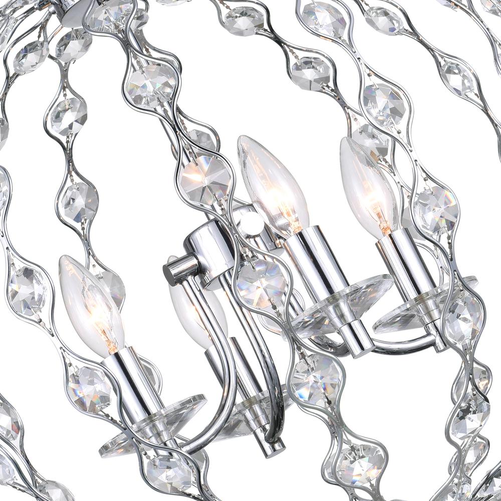 Esia 4 Light Chandelier With Chrome Finish. Picture 3