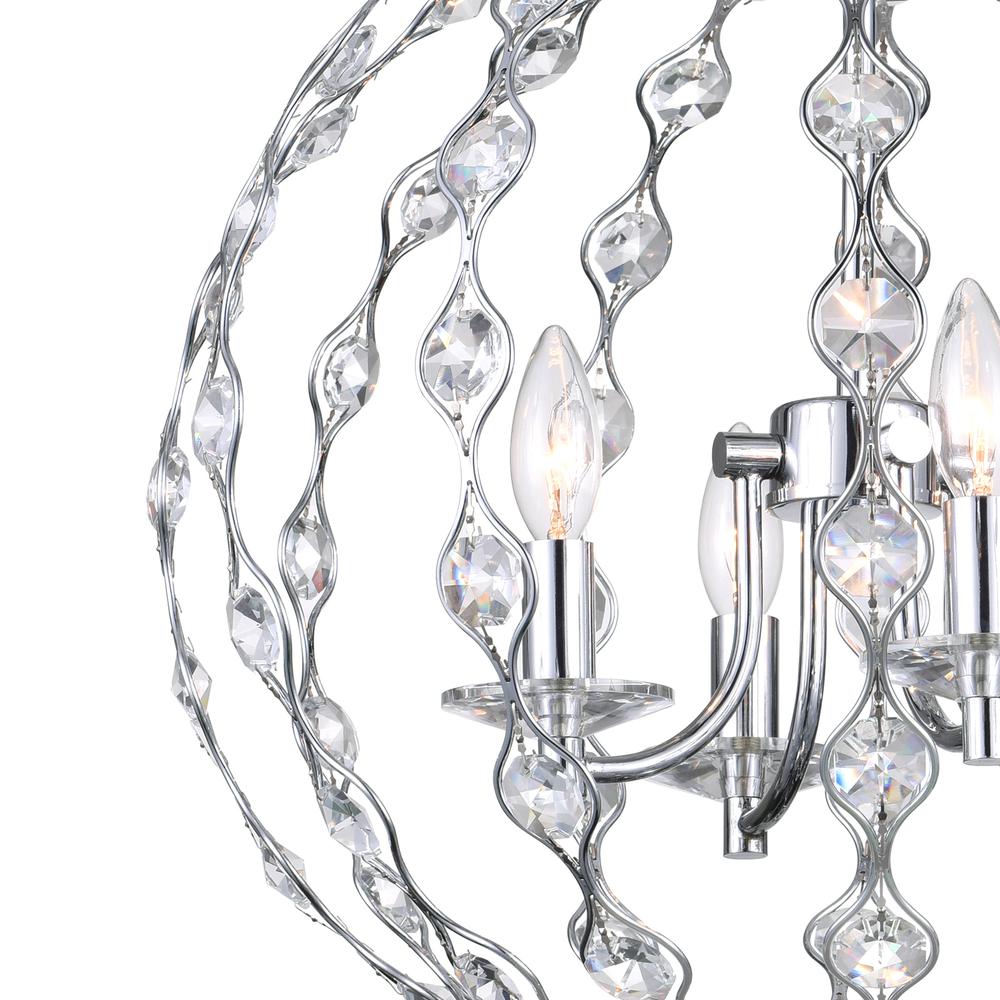 Esia 4 Light Chandelier With Chrome Finish. Picture 4