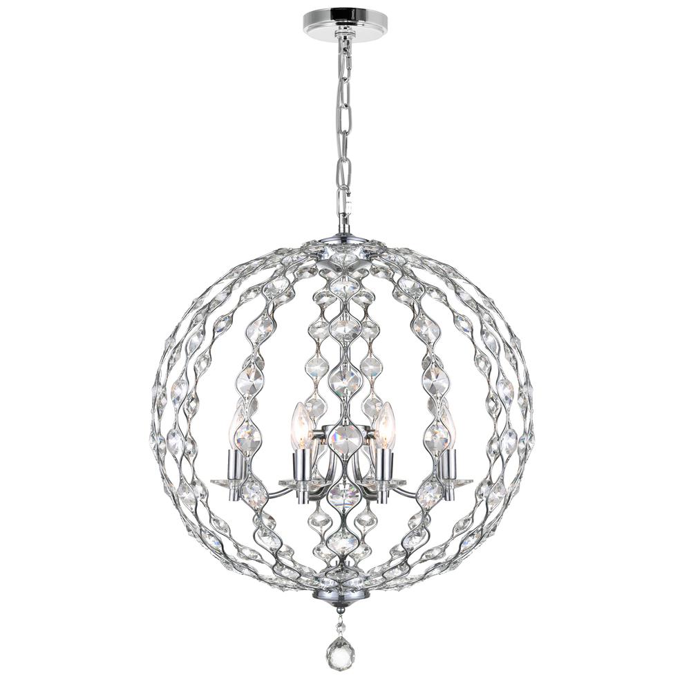 Esia 8 Light Chandelier With Chrome Finish. Picture 1