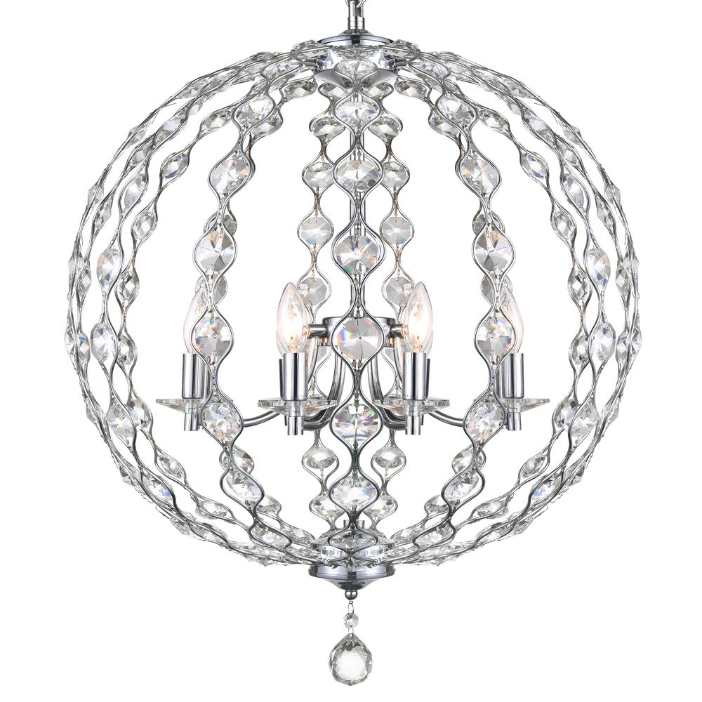 Esia 8 Light Chandelier With Chrome Finish. Picture 2