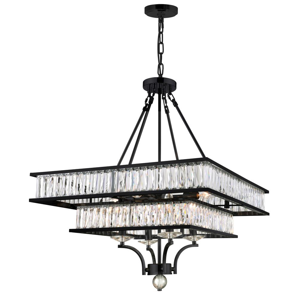 Shalia 8 Light Chandelier With Black Finish. Picture 1