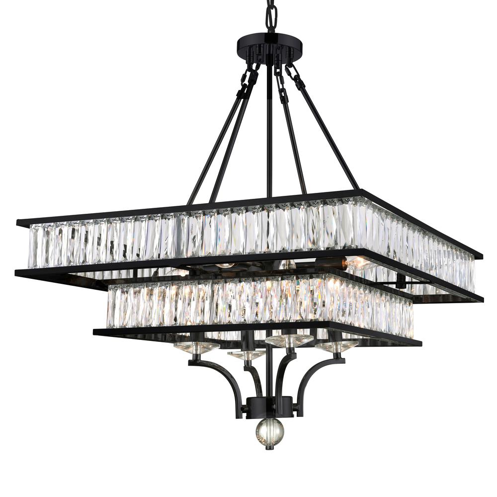 Shalia 8 Light Chandelier With Black Finish. Picture 2