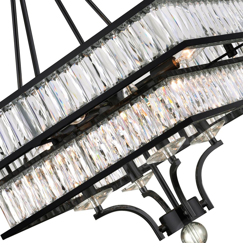Shalia 8 Light Chandelier With Black Finish. Picture 3
