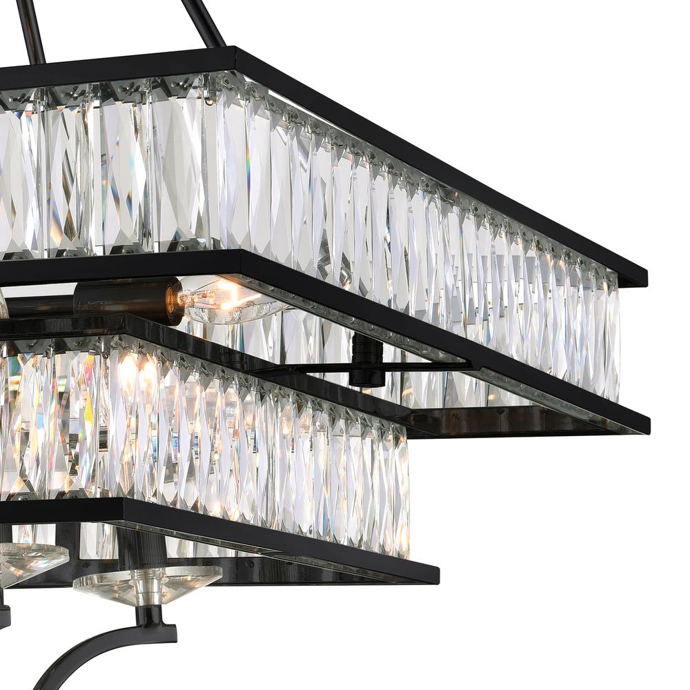 Shalia 8 Light Chandelier With Black Finish. Picture 4