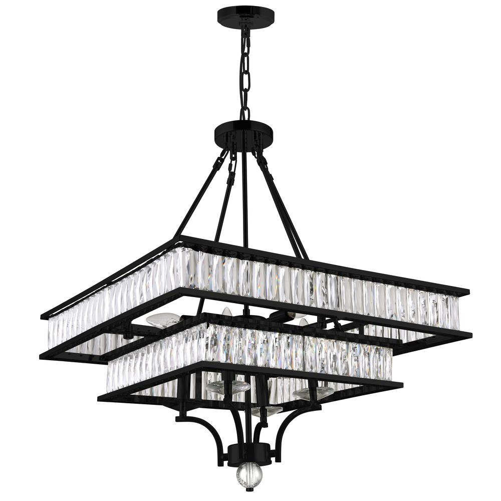 Shalia 8 Light Chandelier With Black Finish. Picture 5
