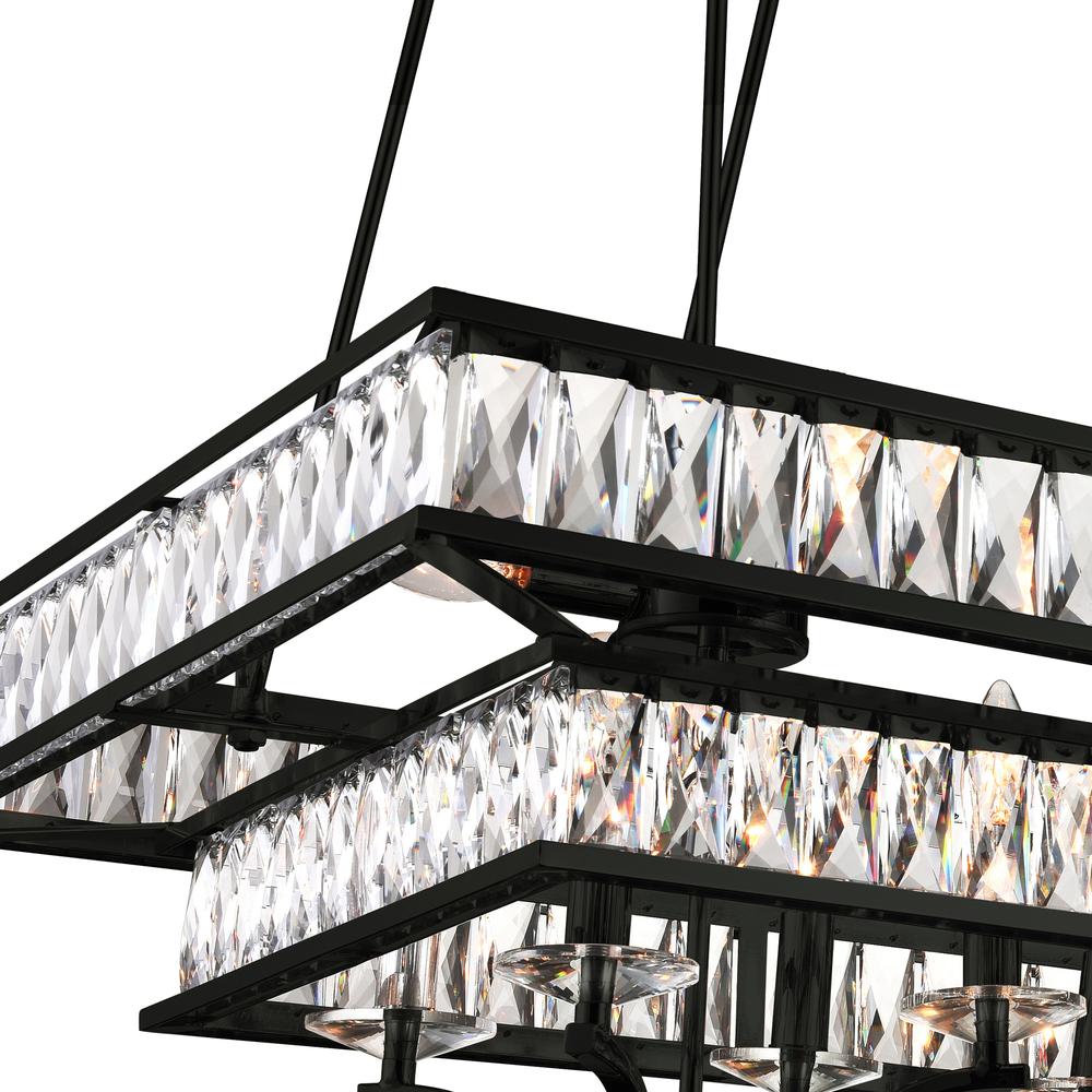 Shalia 16 Light Island Chandelier With Black Finish. Picture 5