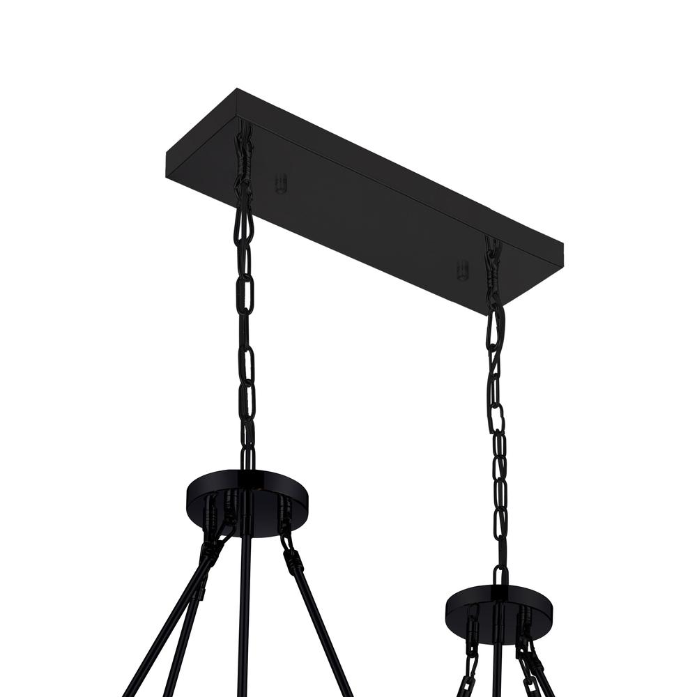 Shalia 16 Light Island Chandelier With Black Finish. Picture 3