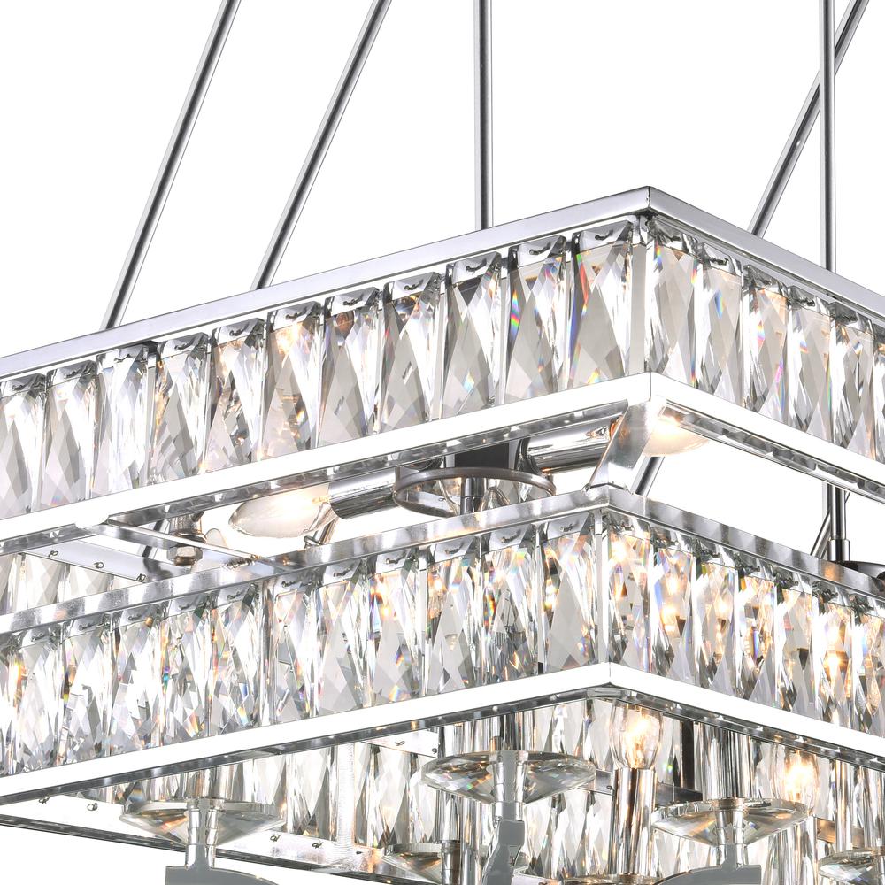 Shalia 16 Light Island Chandelier With Chrome Finish. Picture 5