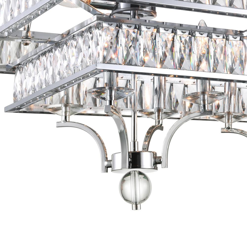 Shalia 16 Light Island Chandelier With Chrome Finish. Picture 6