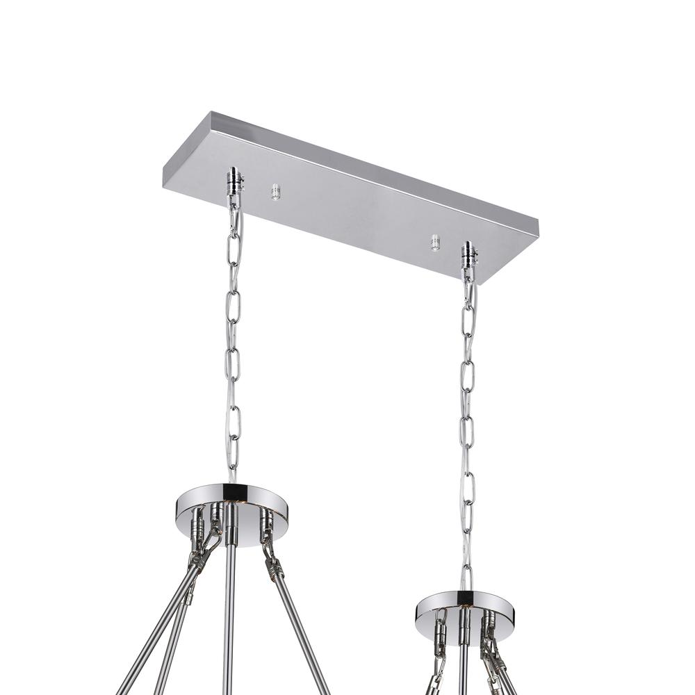 Shalia 16 Light Island Chandelier With Chrome Finish. Picture 3