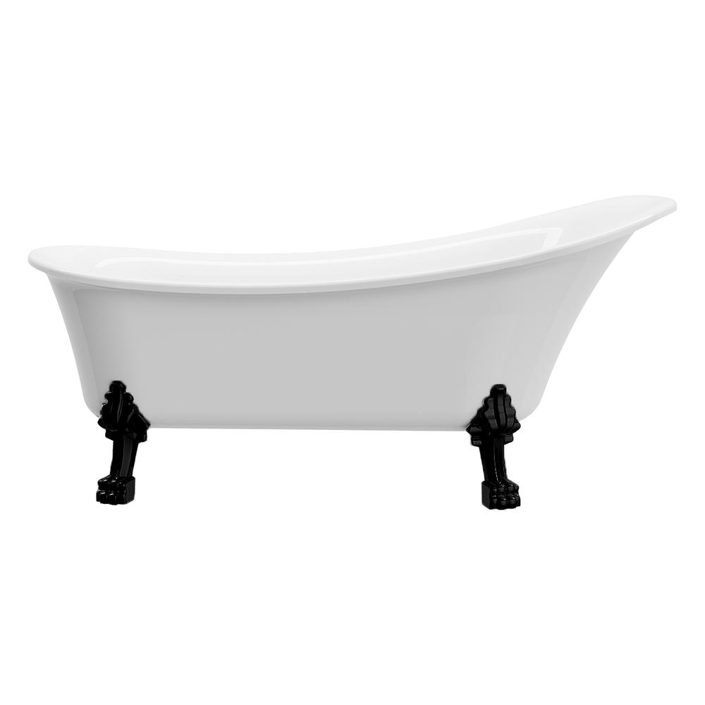 Dorya-BLK Freestanding Bathtub. Picture 4