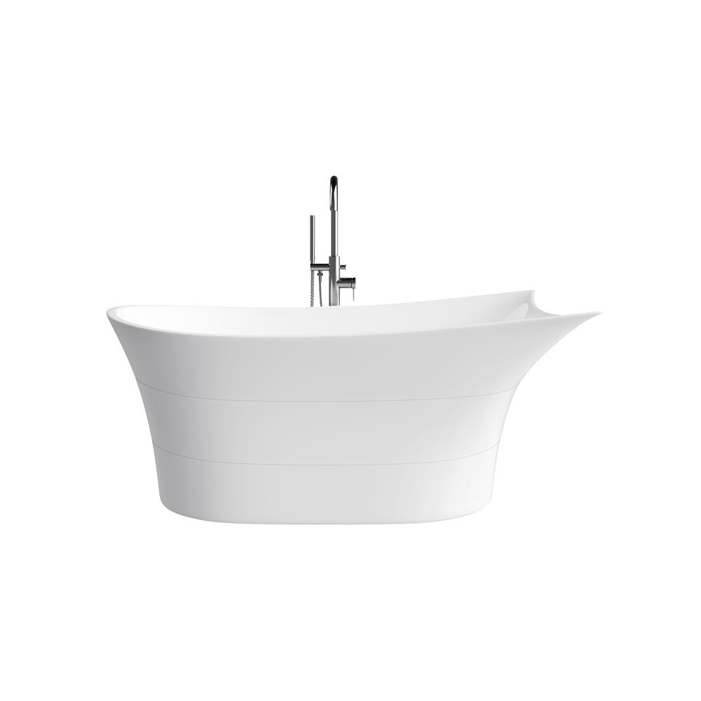 Floris-67-WHT Freestanding Bathtub. Picture 2