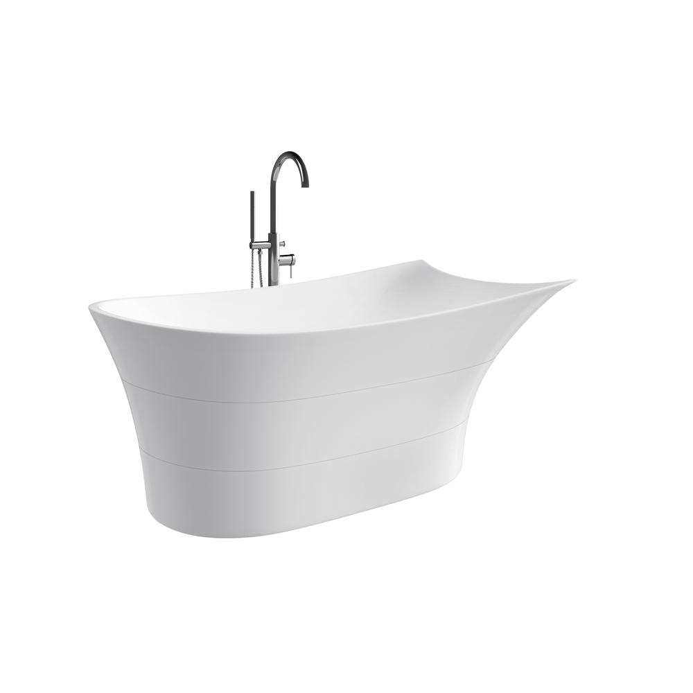 Floris-67-WHT Freestanding Bathtub. Picture 1