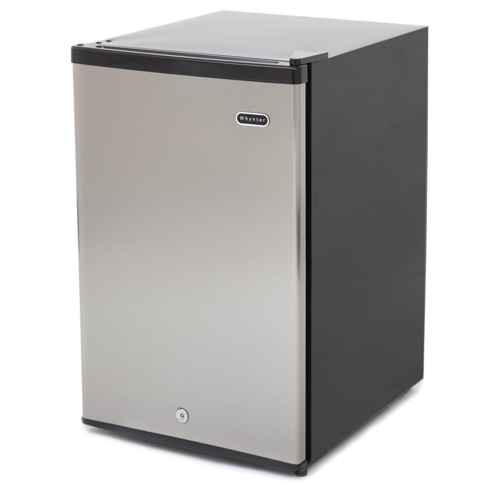 3.0 cu. ft. Energy Star Upright Freezer with Lock – Stainless Steel. Picture 1