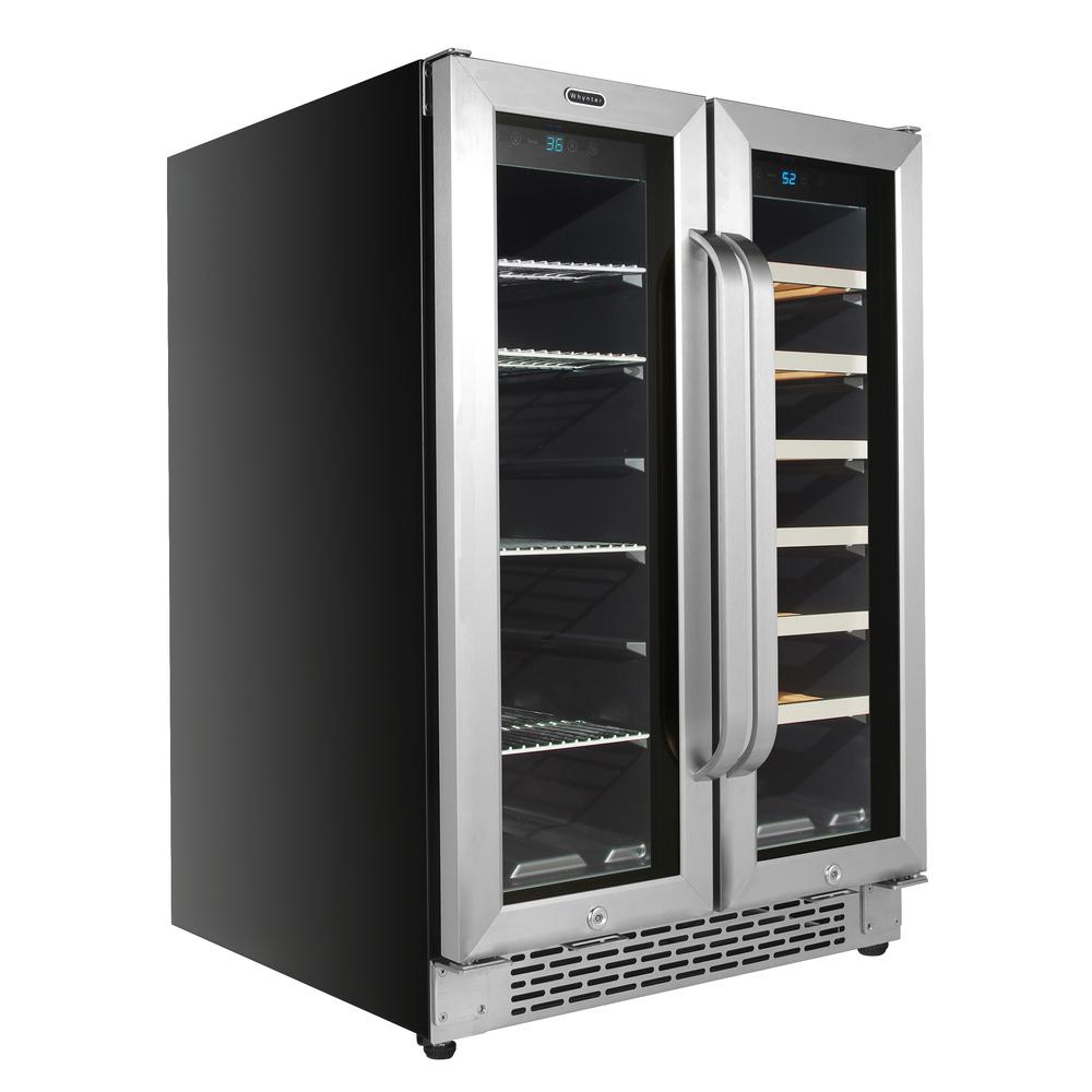 BWB-2060FDS 24″ Built-In French Door Dual Zone 20 Bottle Wine Refrigerator. Picture 3