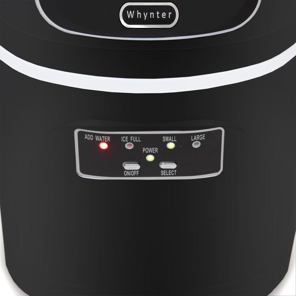 Compact Portable Ice Maker 27 lb capacity - Black. Picture 3