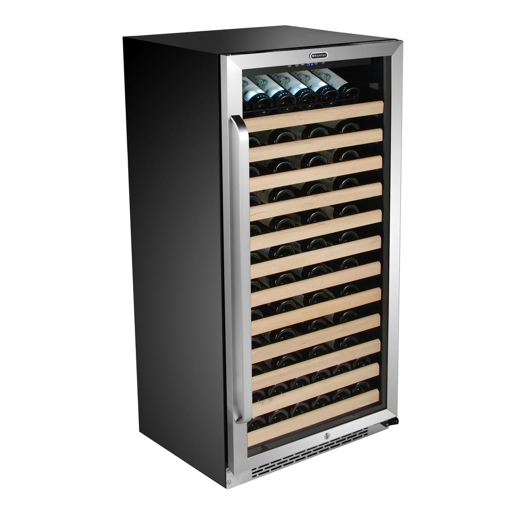 100 Bottle Built-in Stainless Steel Compressor Wine Refrigerator. Picture 3