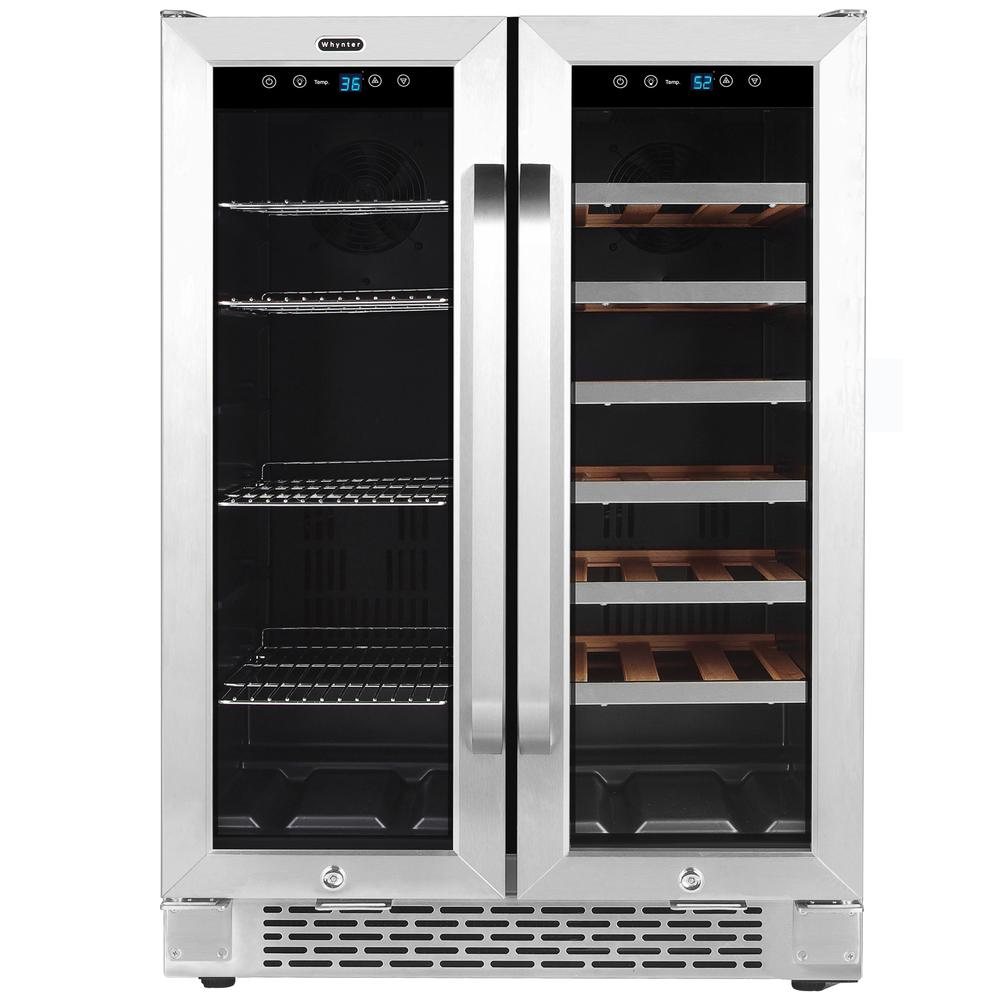 BWB-2060FDS 24″ Built-In French Door Dual Zone 20 Bottle Wine Refrigerator. Picture 5