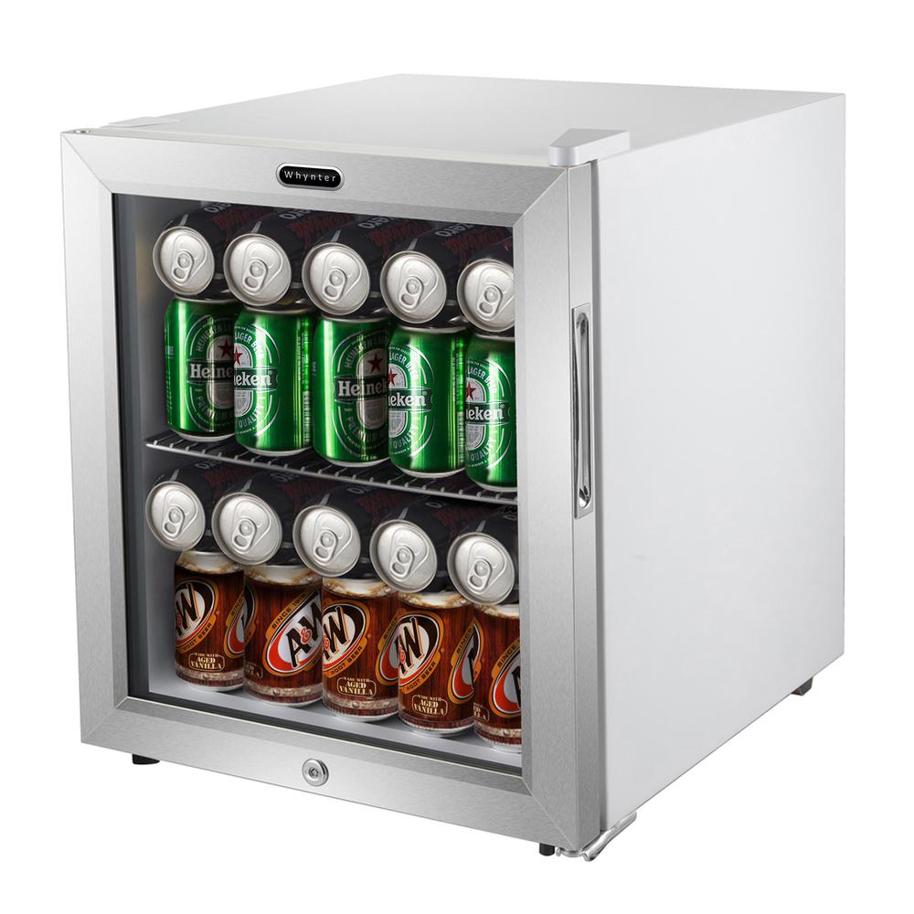 Beverage Refrigerator With Lock – Stainless Steel 62 Can Capacity. Picture 2
