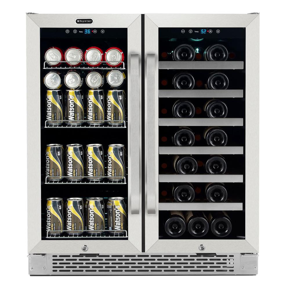 30″ Built-In French Door Dual Zone 33 Bottle Wine Refrigerator 88. Picture 1
