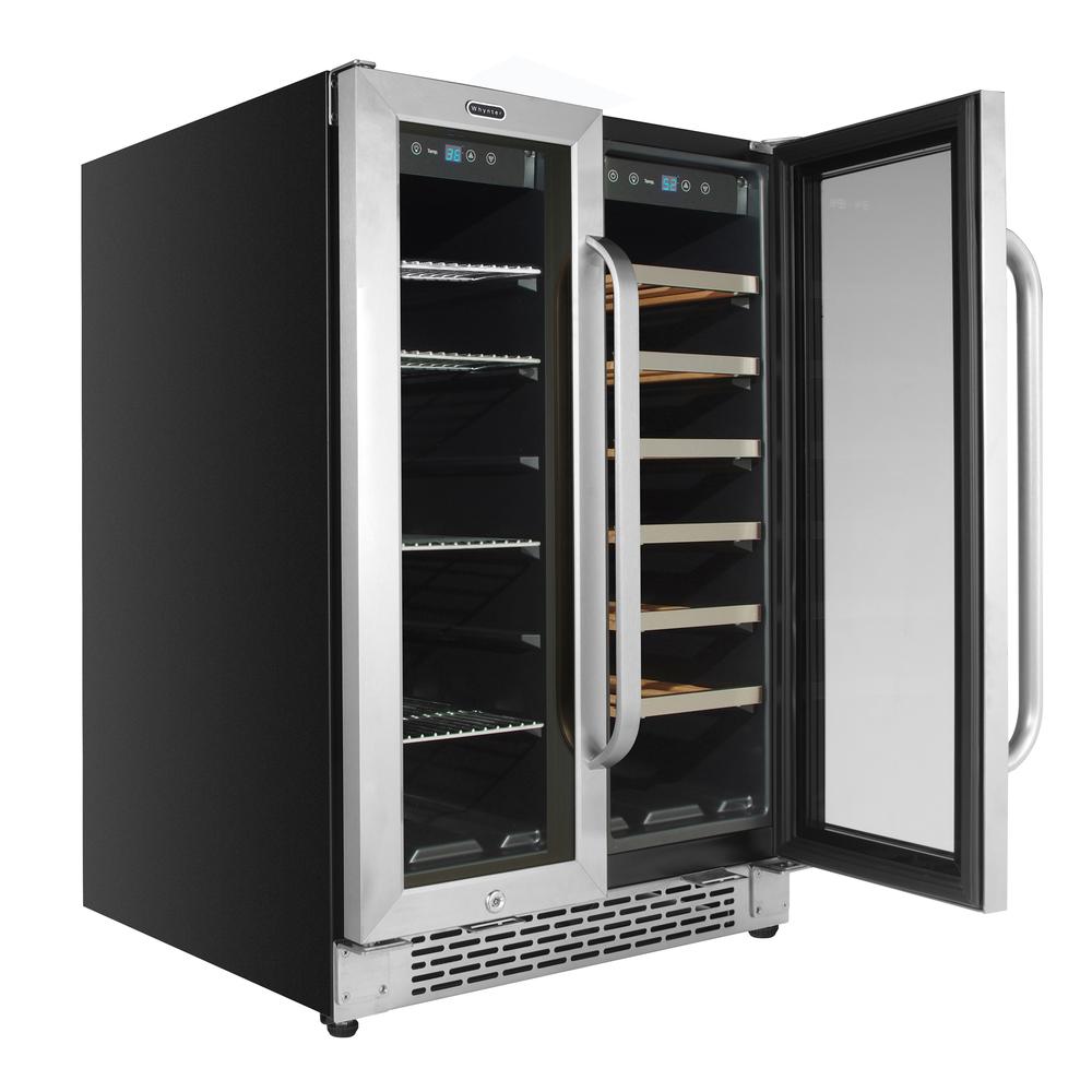 BWB-2060FDS 24″ Built-In French Door Dual Zone 20 Bottle Wine Refrigerator. Picture 4