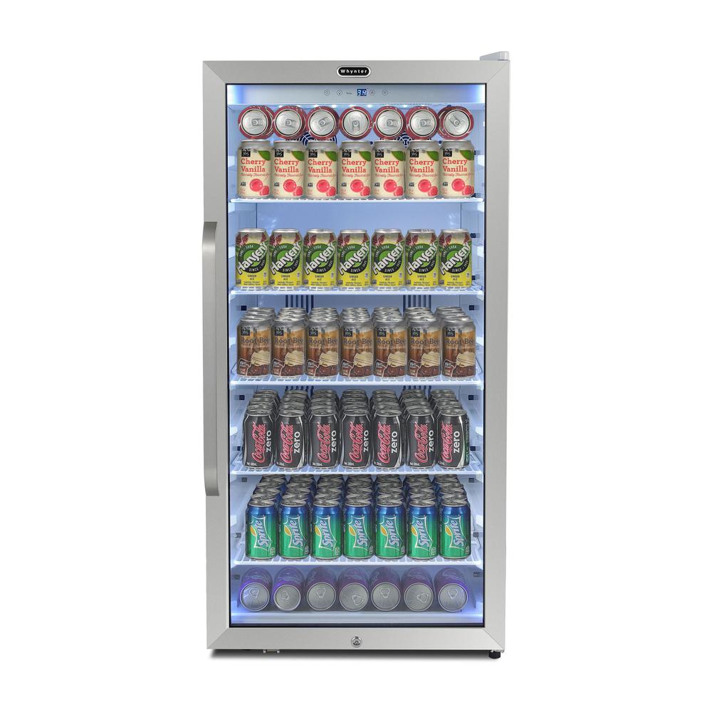 8.1 cu. ft. Stainless Steel Commercial Beverage Merchandiser Refrigerator. Picture 1