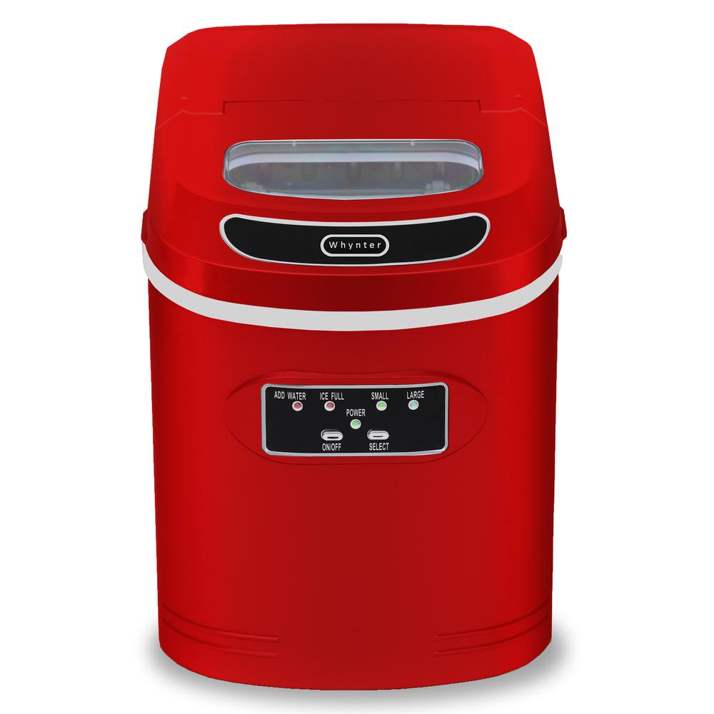 Compact Portable Ice Maker 27 lb capacity - Red. Picture 1