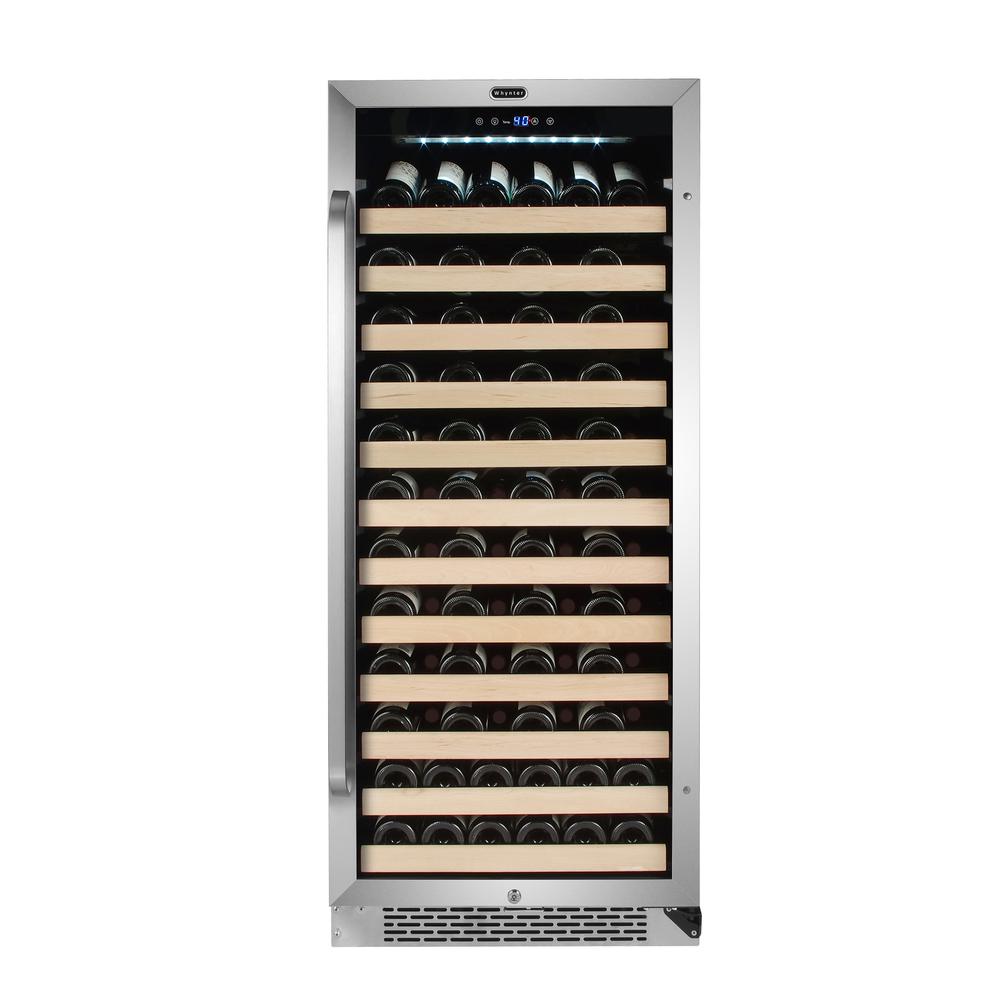 100 Bottle Built-in Stainless Steel Compressor Wine Refrigerator. Picture 1