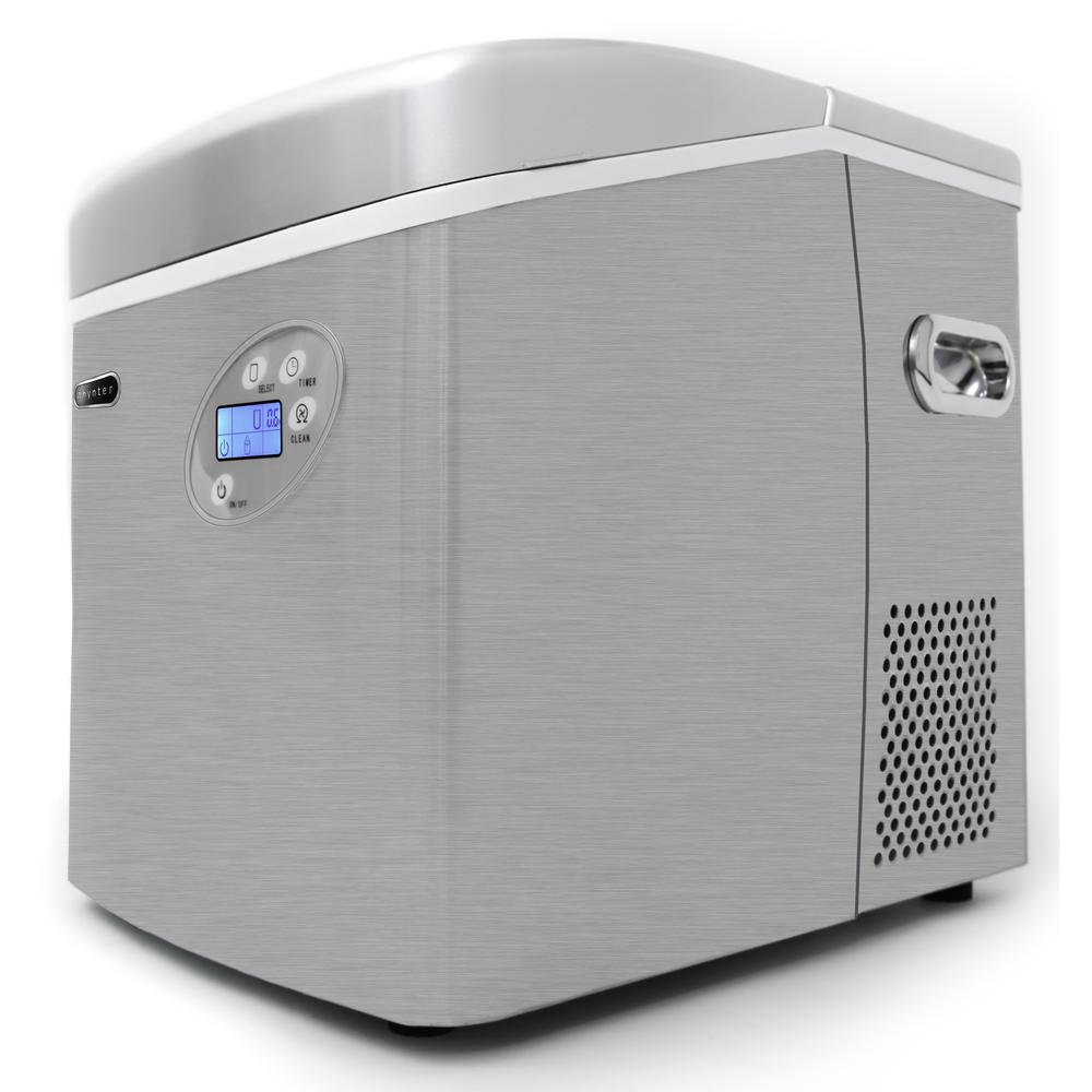 Portable Ice Maker with 49lb Capacity Stainless Steel with Water Connection. Picture 2