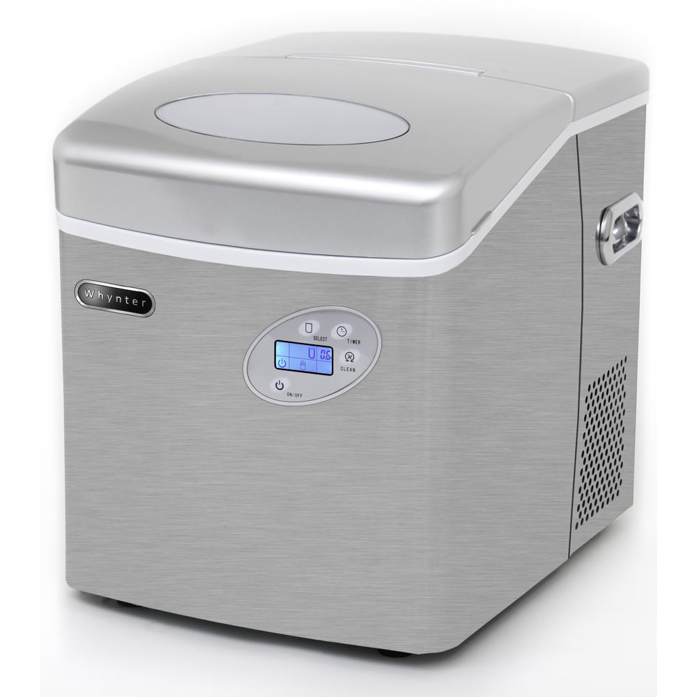 Portable Ice Maker 49 lb capacity - Stainless Steel. Picture 1