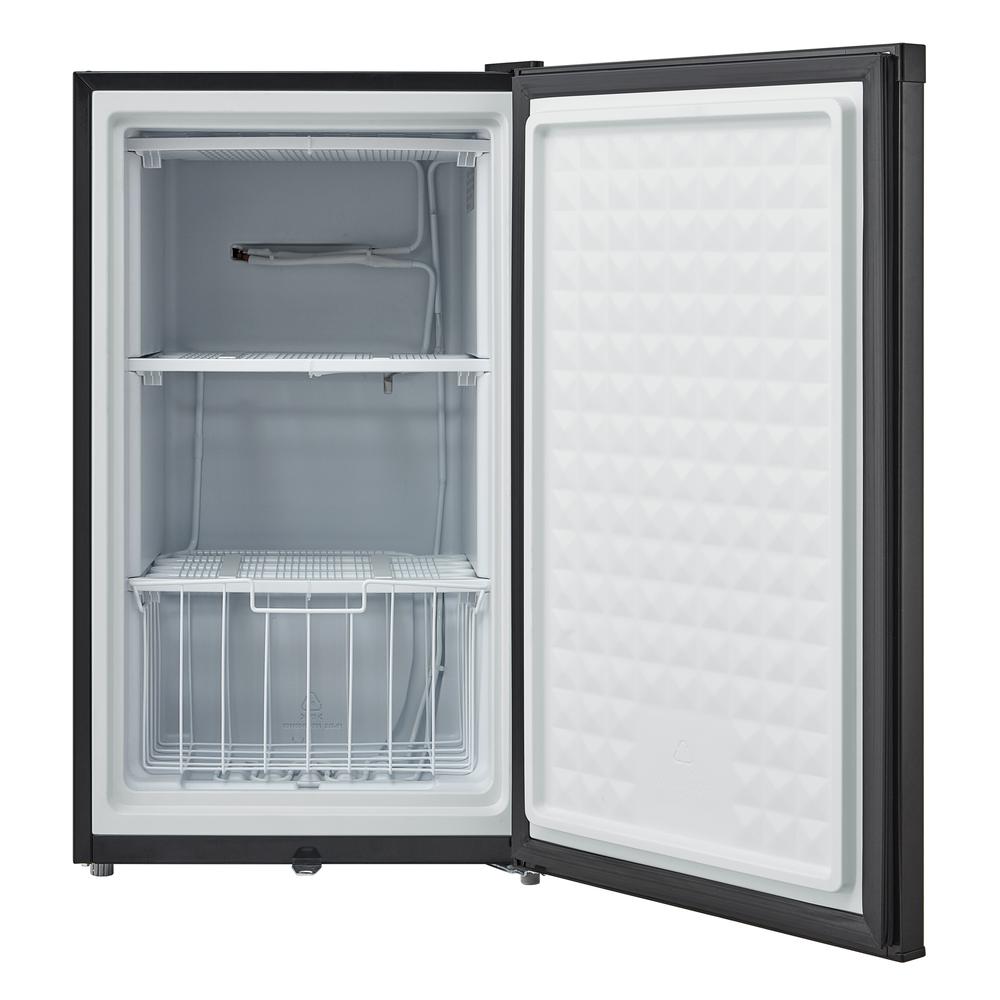 3.0 cu. ft. Energy Star Upright Freezer with Lock – Stainless Steel. Picture 3